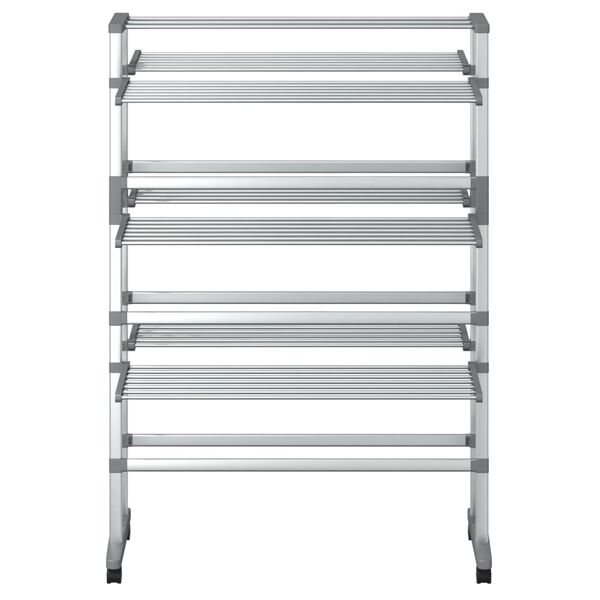 vidaXL Laundry Drying Rack with Wheels 89x64x129 cm Aluminium