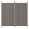 vidaXL 4-Panel Room Divider Anthracite 200x220 cm Fabric