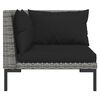 vidaXL 8 Piece Garden Lounge Set with Cushions Poly Rattan Dark Grey