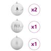 vidaXL Christmas Bauble Set XXL 4 pcs Silver Plastic