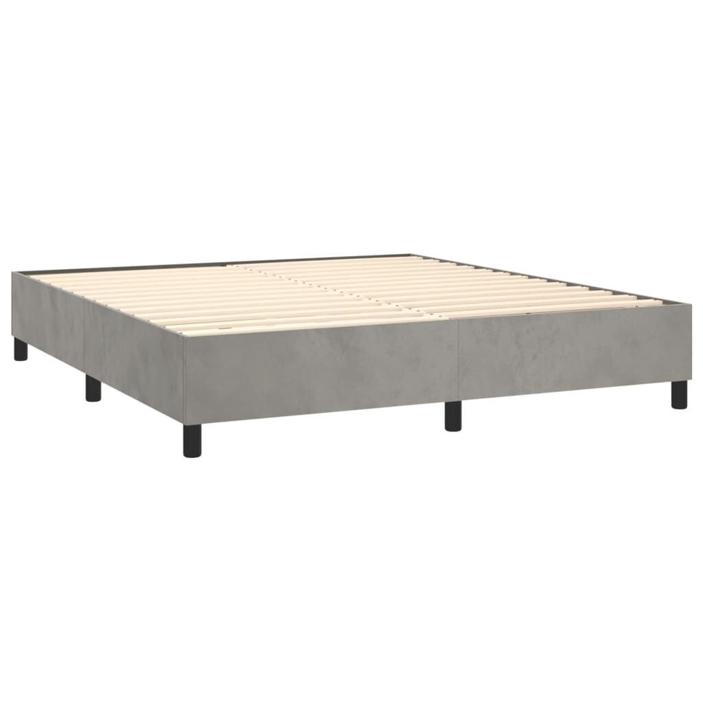 vidaXL Bed Frame without Mattress Light Grey California King Velvet (US Only)