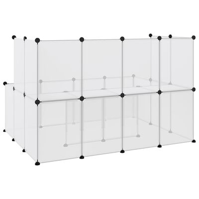 vidaXL Small Animal Cage Transparent 143x107x93 cm PP and Steel