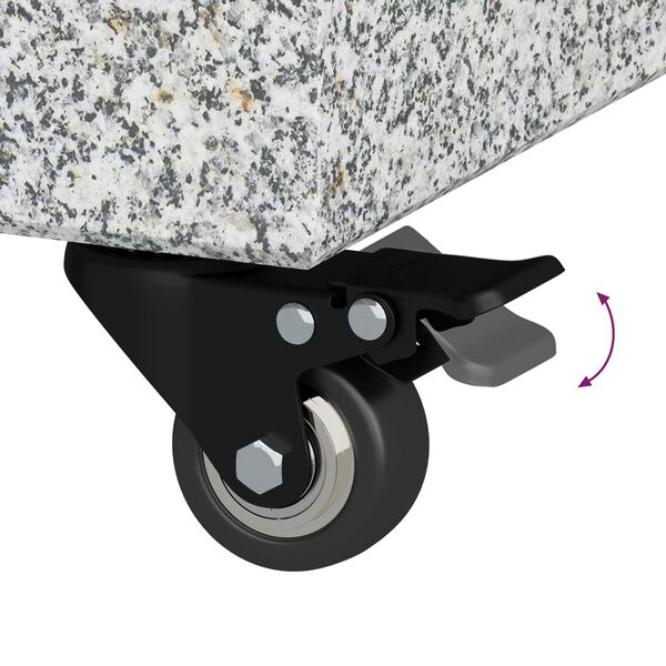 vidaXL Umbrella Base Light Grey 45x25x8.3 cm Granite