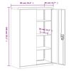 vidaXL File Cabinet White 90x40x140 cm Steel