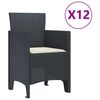 vidaXL Garden Dining Set with Cushion 13 pcs Anthracite Polyrattan
