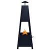 vidaXL Fire Pit Black 35x35x99 cm Steel