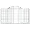 vidaXL Arched Gabion Baskets 6 pcs 200x50x100/120 cm Galvanised Iron