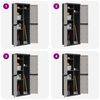 vidaXL Outdoor Storage Cabinet Grey and Black 65x37x165 cm PP