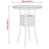 vidaXL 3 Piece Garden Dining Set Poly Rattan Black