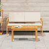 vidaXL Coffee Table Brown Solid Acacia wood