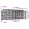 vidaXL Outdoor Dog Kennel with Roof Steel 11.06 m&sup2;