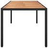 vidaXL Garden Dining Table Black 250 x 100 x 75 cm Poly rattan