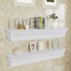 vidaXL Wall Shelves Aaliyah 2 pcs White