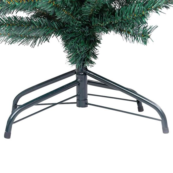 vidaXL Slim Artificial Pre-lit Christmas Tree with Ball Set Green 240 cm