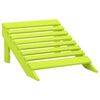 vidaXL Garden Adirondack Chair with Ottoman Solid Fir Wood Green