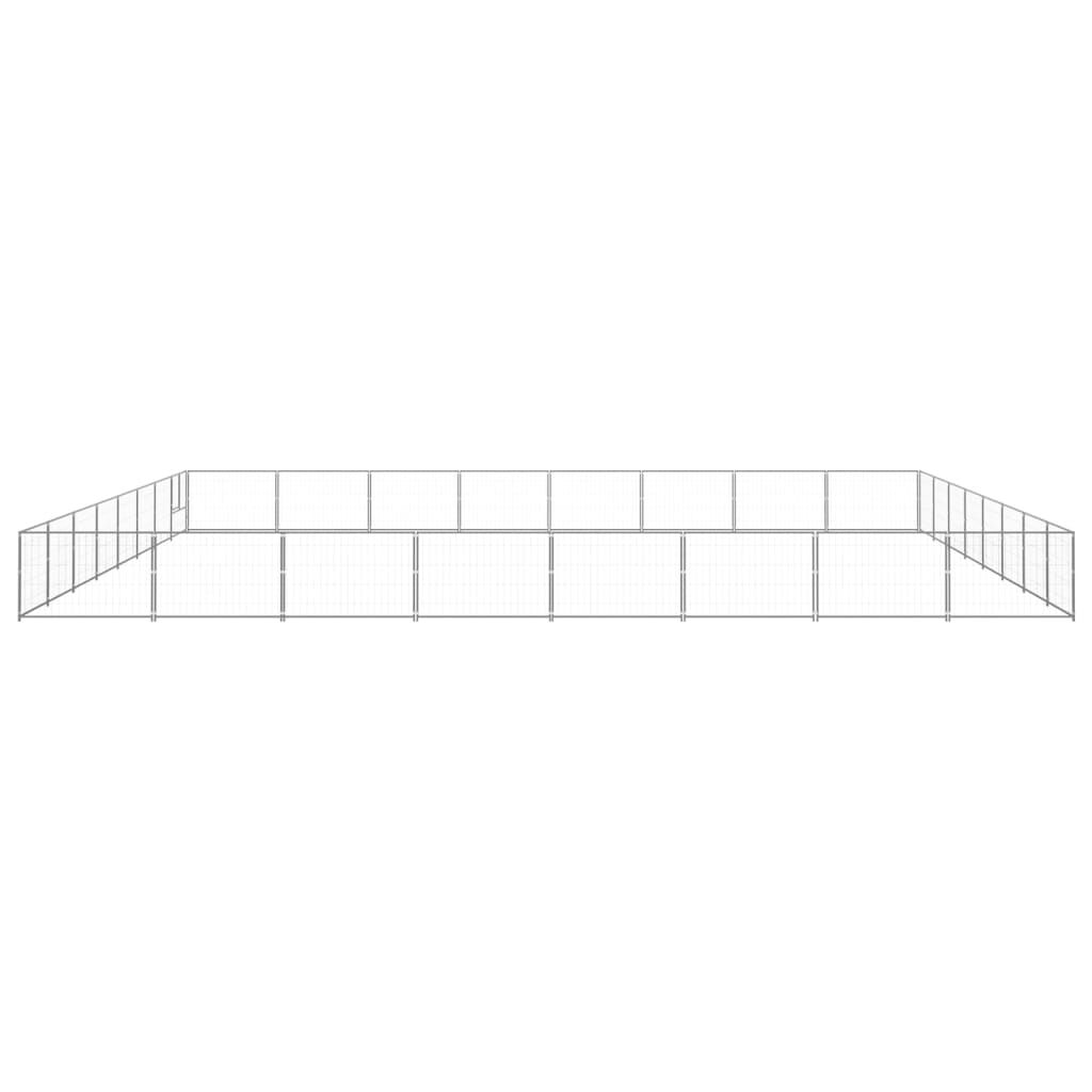 vidaXL Dog Kennel Silver 64 m² Steel