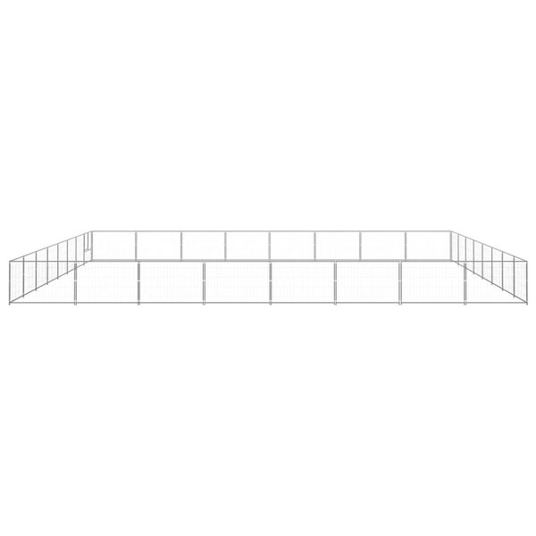 vidaXL Dog Kennel Silver 64 m² Steel