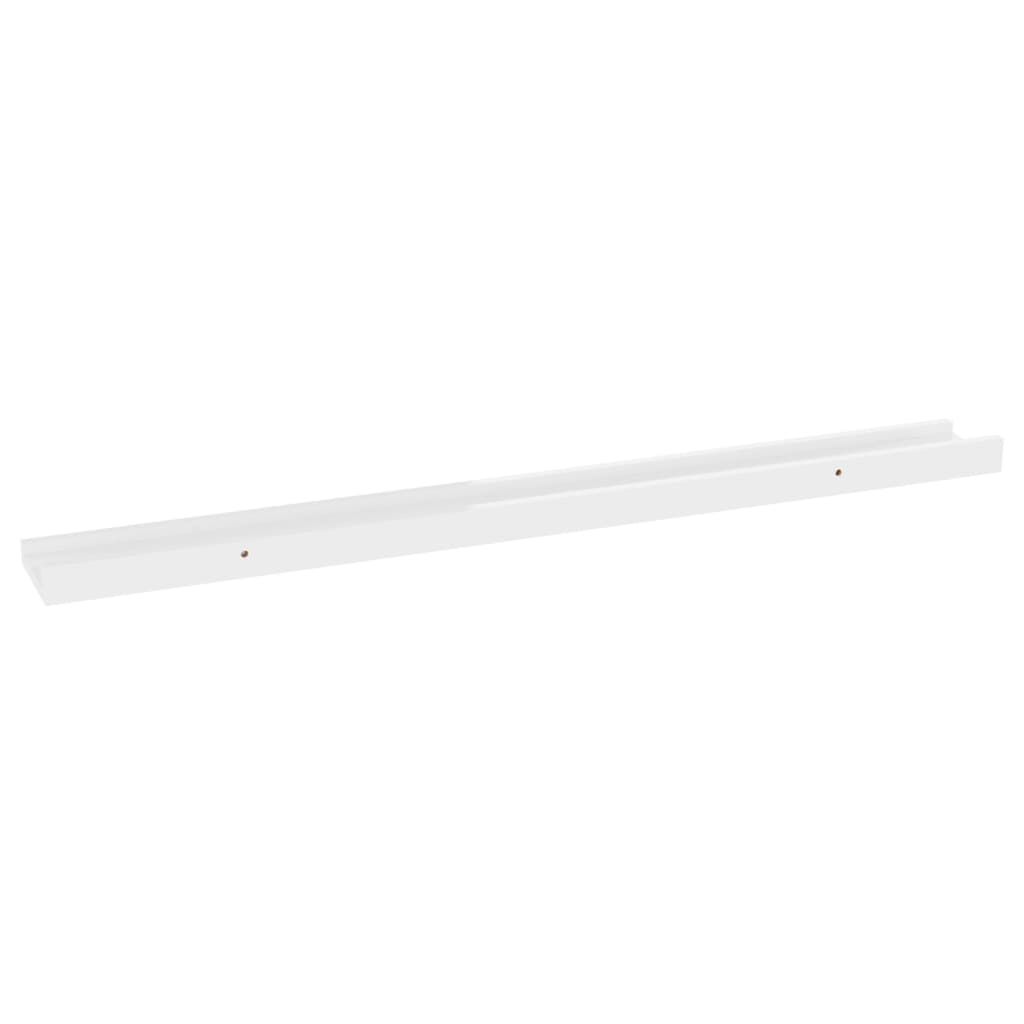 vidaXL Wall Shelves 4 pcs High Gloss White 80x9x3 cm