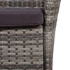 vidaXL 5 Piece Outdoor Dining Set with Cushions Poly Rattan Grey