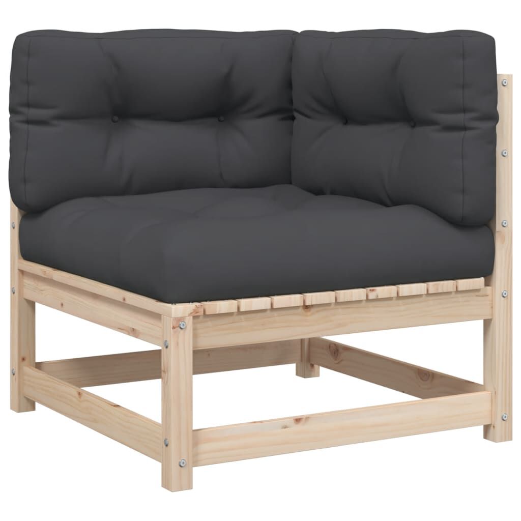 vidaXL 9 Piece Garden Sofa Set with Cushions Solid Wood Pine
