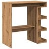 vidaXL Bar Table with Storage Rack Artisan Oak 100x48x101.5 cm