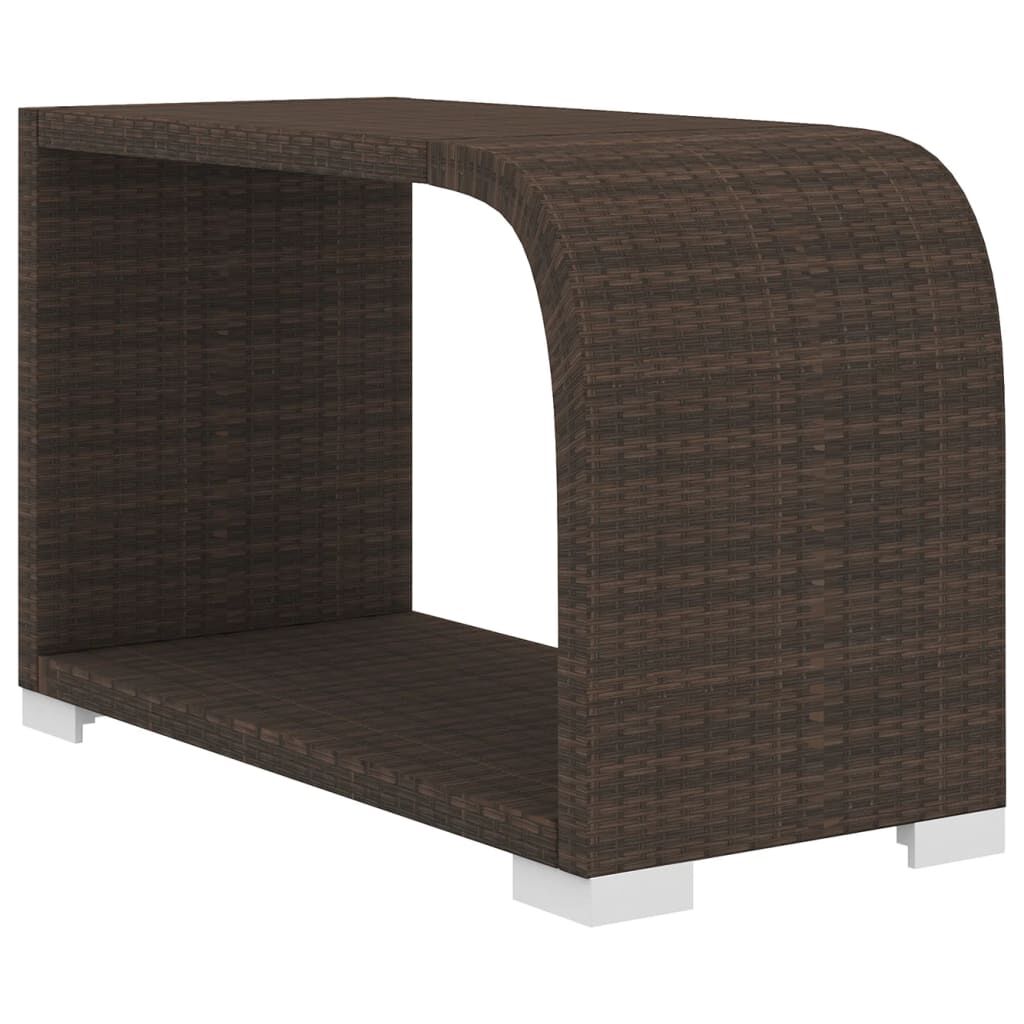 vidaXL 8 Piece Garden Lounge Set with Cushions Poly Rattan Brown