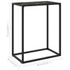 vidaXL Console Table Black 60x35x75 cm Tempered Glass