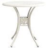 vidaXL 3 Piece Bistro Set Cast Aluminium White
