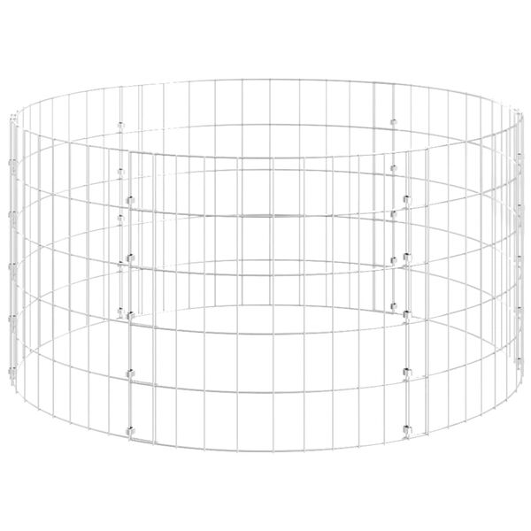 vidaXL Circular Gabion Pole Galvanised Steel &Oslash;100x50 cm