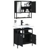 vidaXL 2 Piece Bathroom Furniture Set Black Engineered Wood