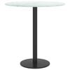 vidaXL Table Top White &Oslash;40x0.8 cm Tempered Glass with Marble Design