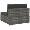 vidaXL 4 Piece Garden Sofa Set with Cushions Poly Rattan Grey
