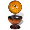 vidaXL Tabletop Globe Bar Wine Stand Wood
