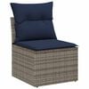 vidaXL Garden Sofa Set Grey Poly Rattan