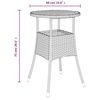 vidaXL Garden Table Ø60x75 cm Acacia Wood and Poly Rattan Grey