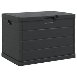 vidaXL Garden Storage Box Anthracite 77.5 x 54.5 x 53 cm Plastic
