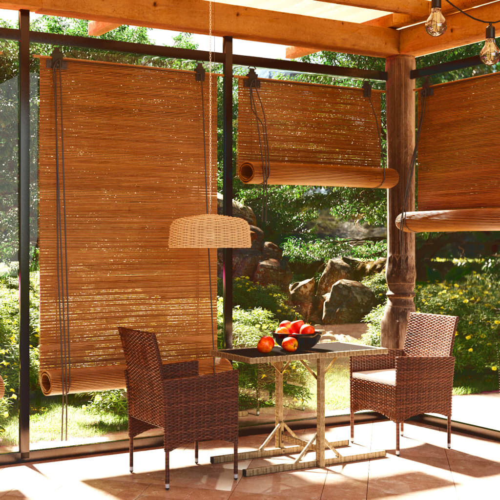 vidaXL 3 Piece Garden Dining Set Brown
