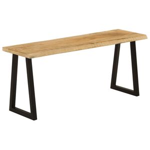 vidaXL Bench with Live Edge 105 cm Solid Wood Mango