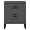 vidaXL Bedside Cabinet VIKEN Anthracite Grey Engineered Wood