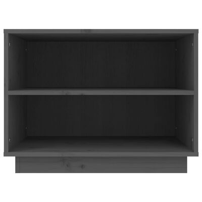 vidaXL Shoe Cabinet Grey 60x34x45 cm Solid Wood Pine