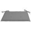 vidaXL Garden Chairs 4 pcs with Grey Cushions Solid Teak Wood