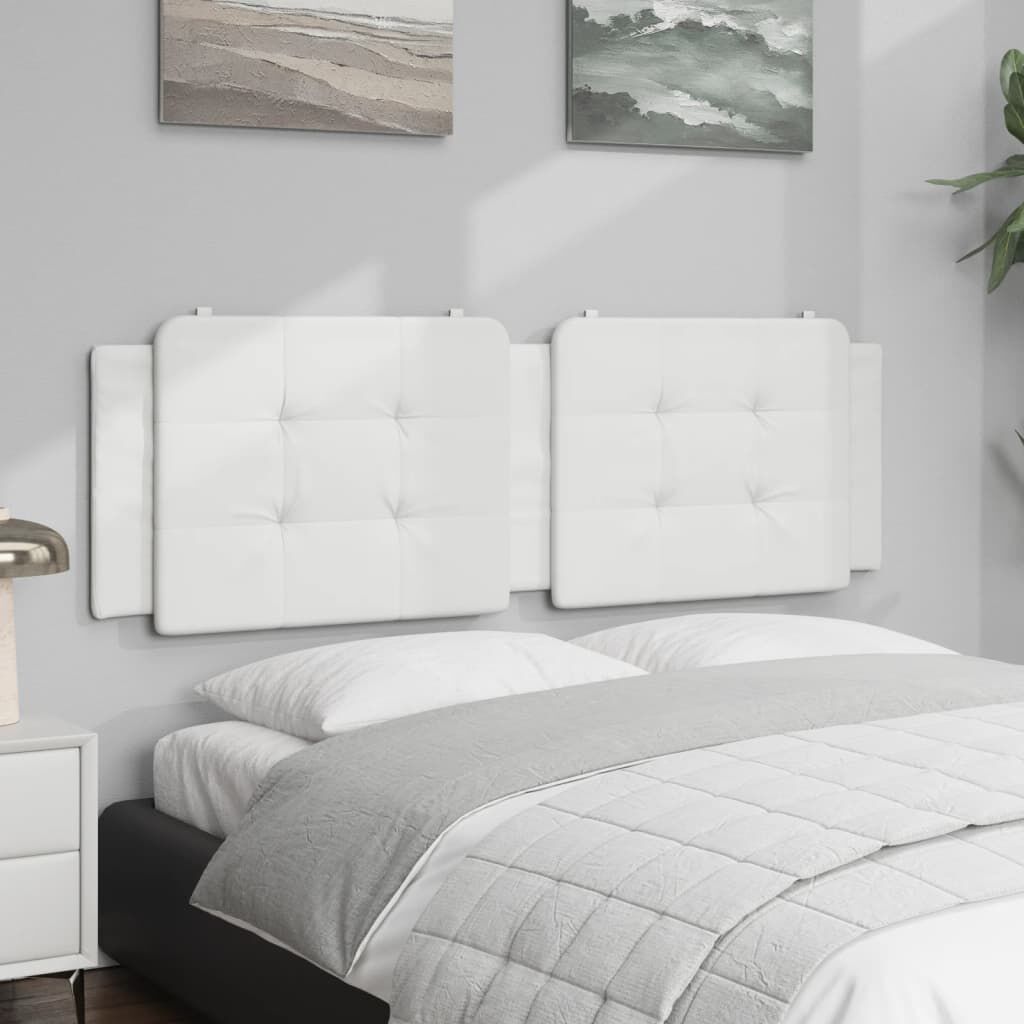 vidaXL Headboard Cushion "Zadar" White 152 cm Queen Faux Leather