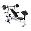 vidaXL Weight Bench with Weight Rack, Barbell and Dumbbell Set 90 kg