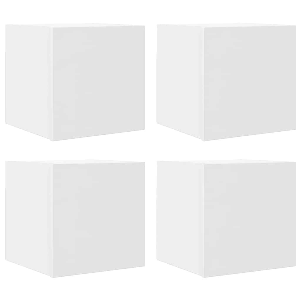 vidaXL Wall Mounted TV Cabinets 4 pcs White 30.5x30x30 cm