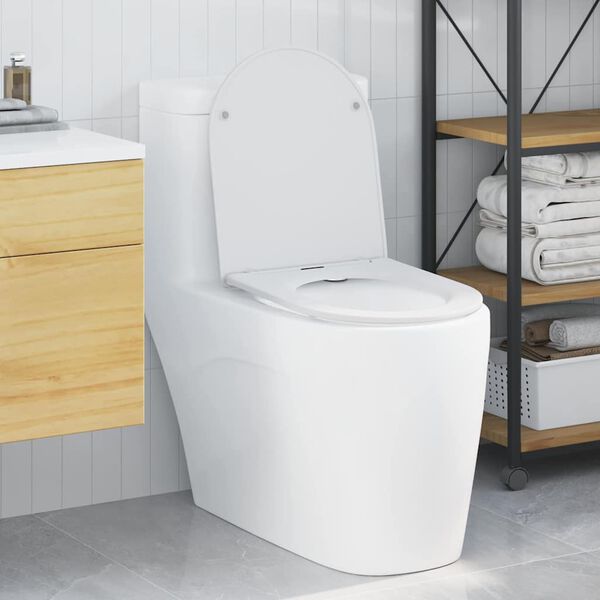 vidaXL Quick Release Toilet suitable for Seat White 44 x 36.4 x 3.4 cm
