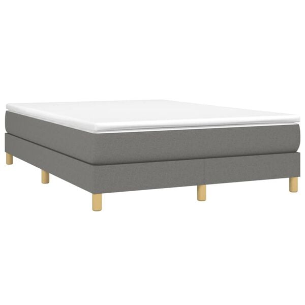 vidaXL Bed Frame without Mattress Dark Grey Full Fabric (US Only)
