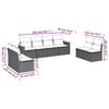 vidaXL 8 Piece Garden Sofa Set with Cushions Black Poly Rattan