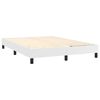 vidaXL Box Spring Bed with Mattress White 152x203 cm Queen Faux Leather