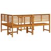 vidaXL Garden Bench Set 3 pcs Brown Solid Acacia Wood