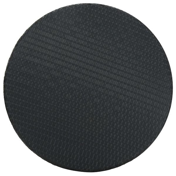 vidaXL 5 Piece Garden Bar Set with Cushions Poly Rattan Black